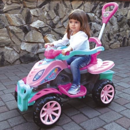 Carrinho De Passeio Infantil Quadriciclo Lady Star Maral Cor Rosa Dia Das Crianças Presente Oferta