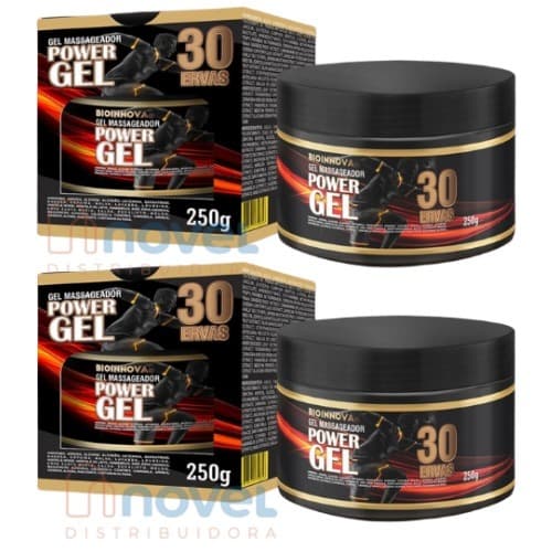 2 Kit Power Gel Massageador  30 Ervas 250gr - Bioinnova