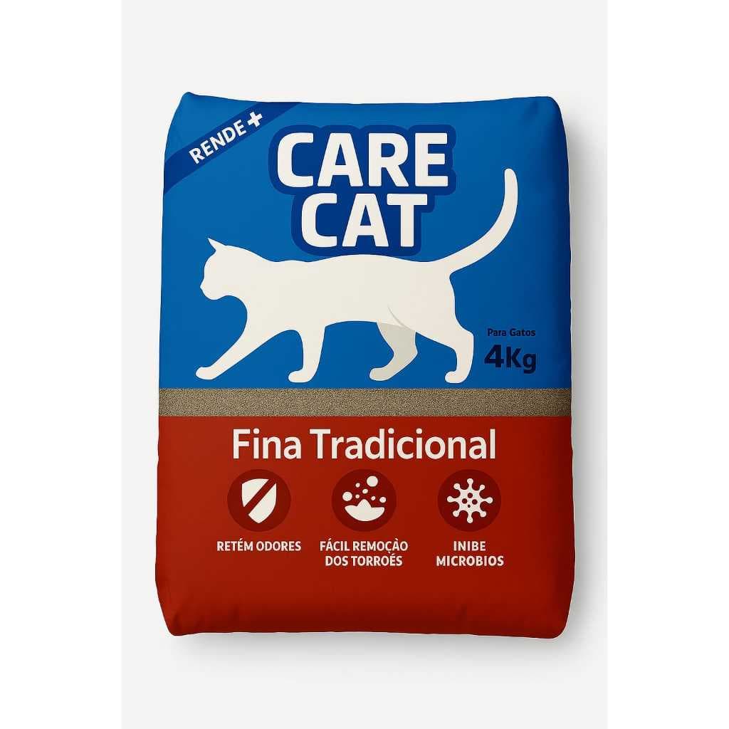 Areia Sanitaria Para Gatos Fina Tradicional Care Cat Pacote 4kg