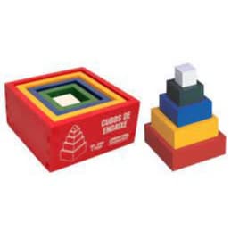 Brinquedo Educativo Cubos de Encaixe Carimbras- 209- Brinquedos Educativos em Madeira