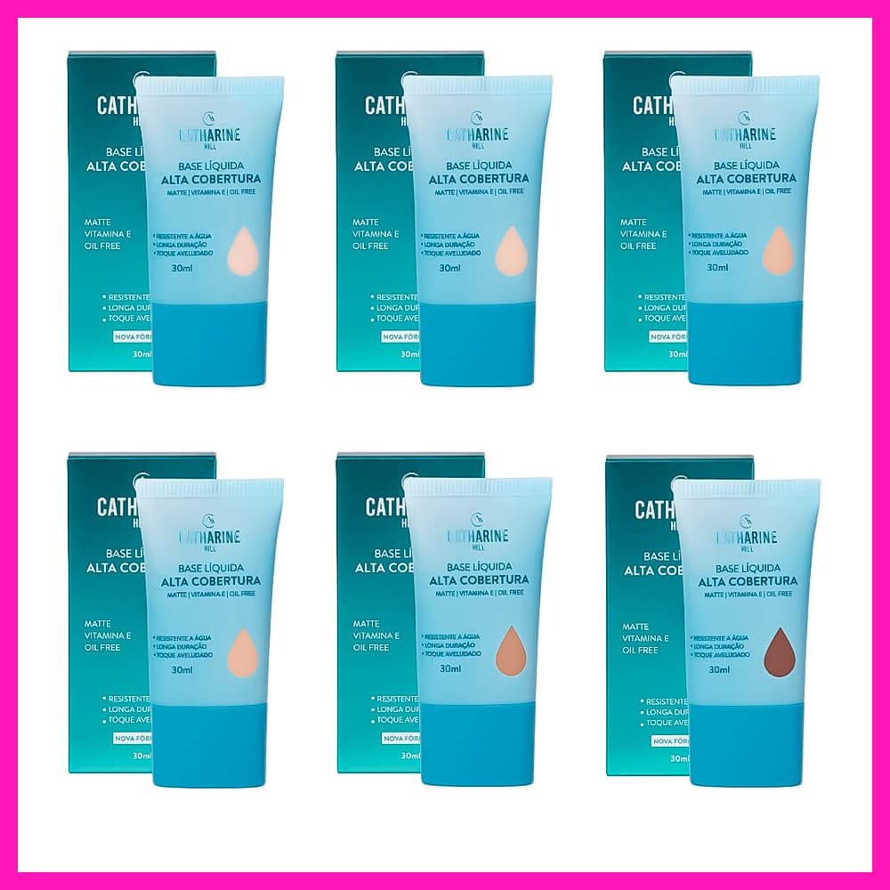 Catharine Hill Base Líquida Alta Cobertura 30ml (Toque Aveludado)
