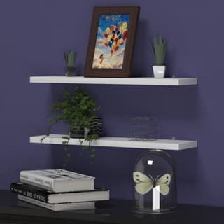 Mesa Suporte de Parede para Notebook em MDF - 60x45cm - Branco e Preto