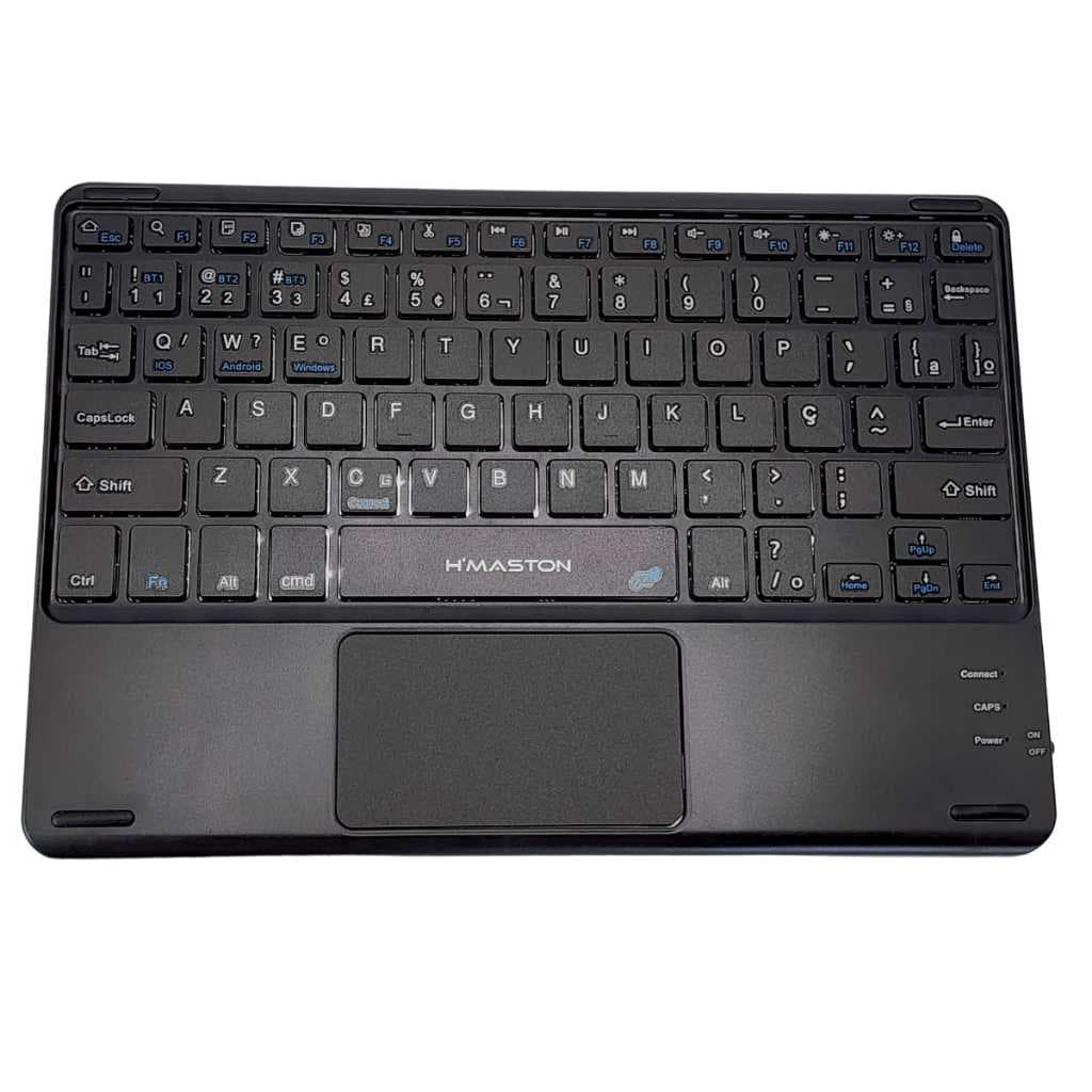 TECLADO BLUETOOTH COM TOUCHPAD SEM FIO CONFORTÁVEL ULTRAFINO CORES