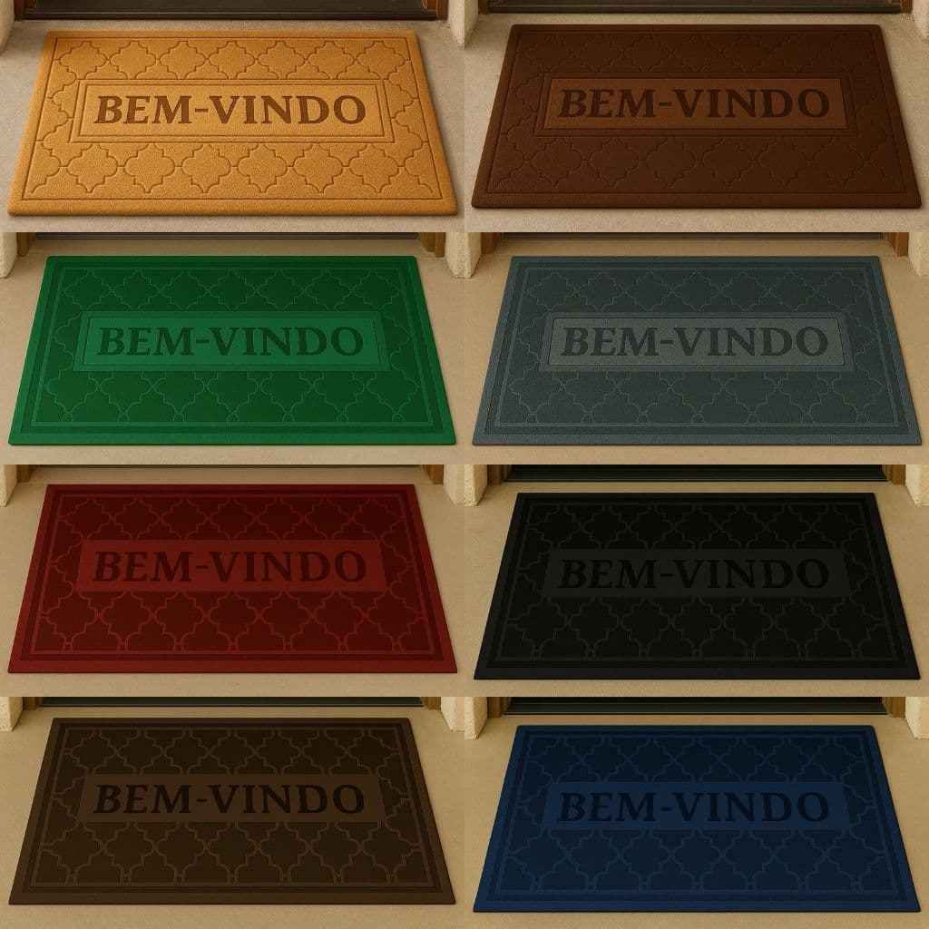 Tapete Antiderrapante Para Porta Pvc Bem Vindo Sala Capacho Emborrachado