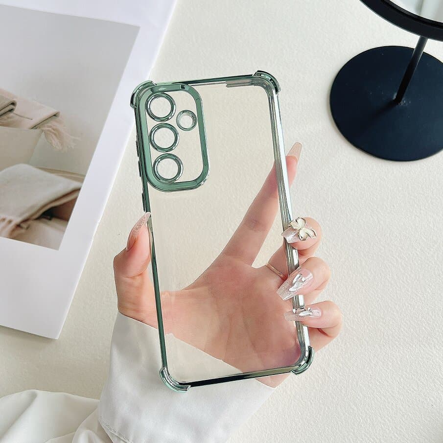 Capinha Samsung Transparente Anti-Impacto Borda Colorida A07/A17/A37/A57/A06/A16/A26/A36/A56/M16/M36/M56