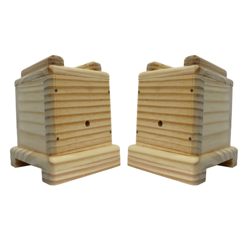 2 Caixas Para Abelha mirim Guaçu 12x12 cm interno Ninho e tampa com encaixe