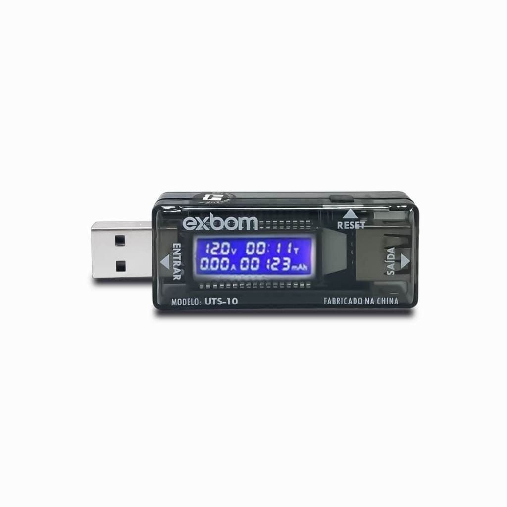 Testador De Amperagem E Voltagem Digital Usb