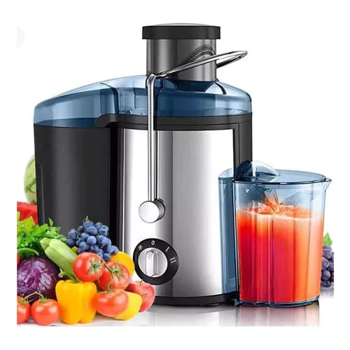Centrífuga de Frutas Elétrica 1500W Inox – Juicer Potente com 2 Velocidades e Coletor de Polpa 110v