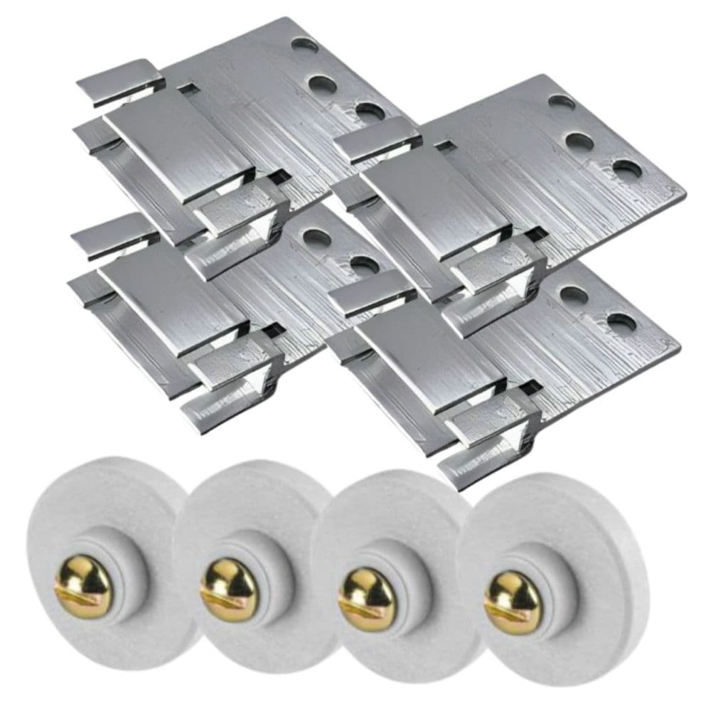 Roldana Rodinha para box de acrilico com cavalete Kit completo