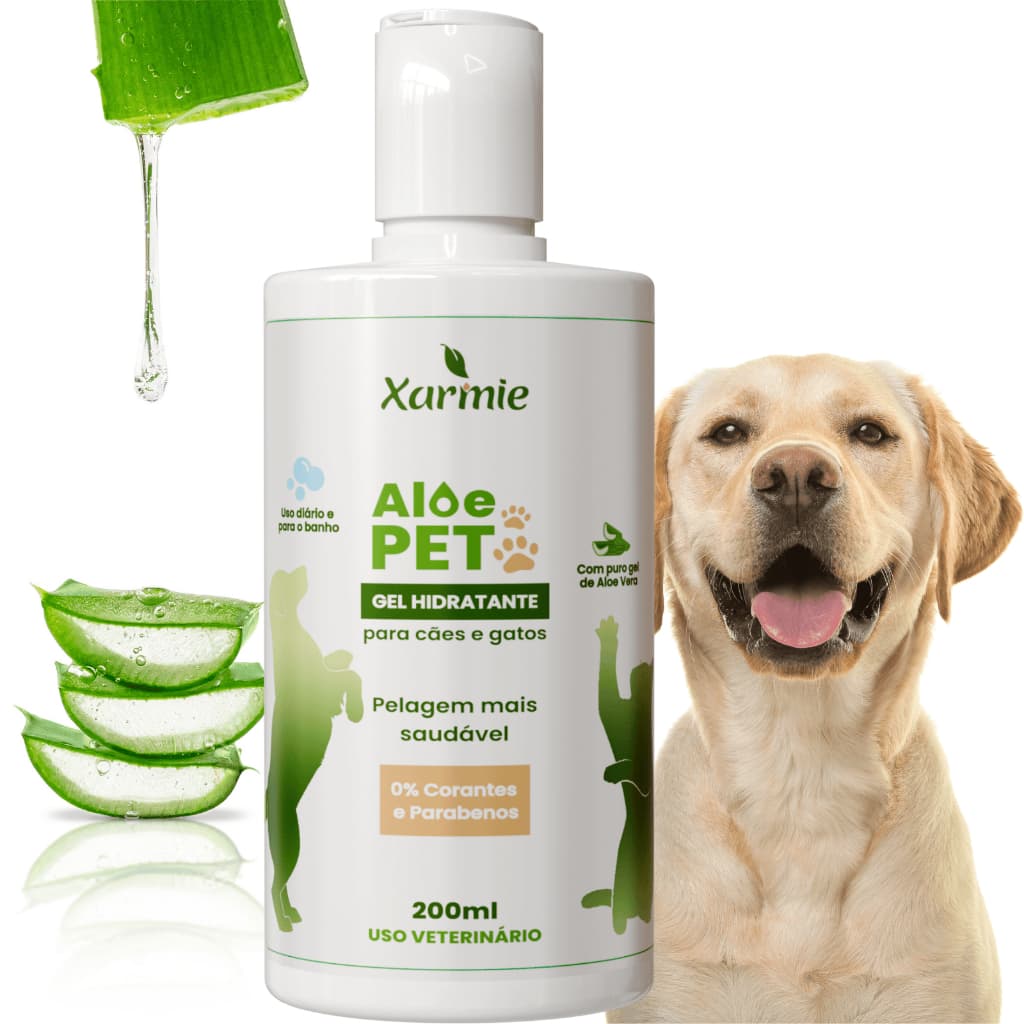 Tratamento Coceira Lambedura Hidratante Antisséptico Natural Cães Pata Focinho e Pelo 200g Aloe Pet