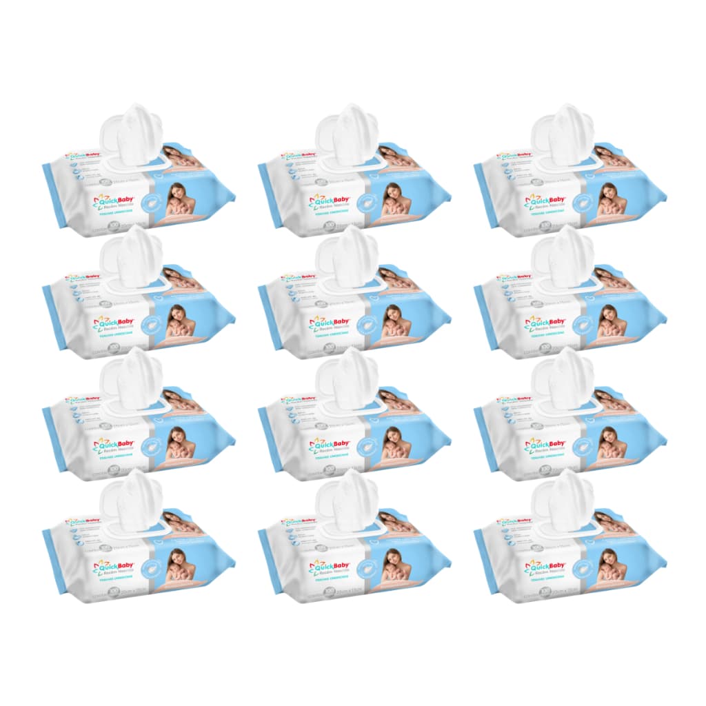 Toalha Umedecida Quick Baby RN Dermocalmante 1200 Folhas (12undX100fls)