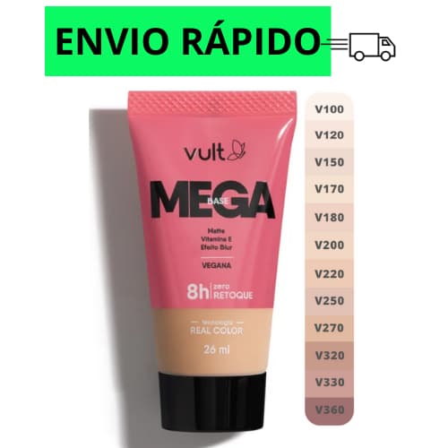 Base Mega Cores V100,V120,V150,v170,V180,V200,V220,V250,V270, V320 e V330 Base Matte Liquida Vult