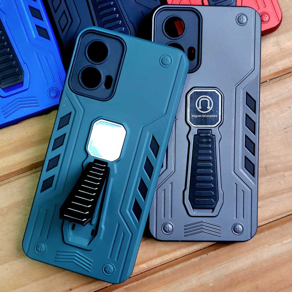 Capa Capinha armadura anti impacto com suporte magnético para Motorola Moto G35 / Moto G05 E15 / Moto G06 G16 / Moto G14