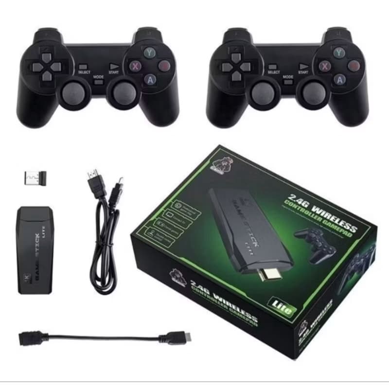 Videogame Stick 20 mil jogos 2 Controles Sem Fio Console Original Portatil Jogos Retro Antigo