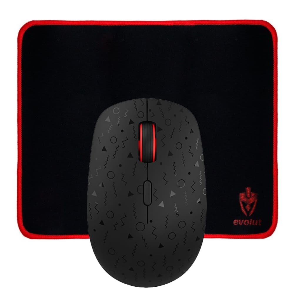 Mouse Sem Fio Recarregável M-W90BK 1600 DPI + Mouse Pad 25Cmx21Cmx2MM