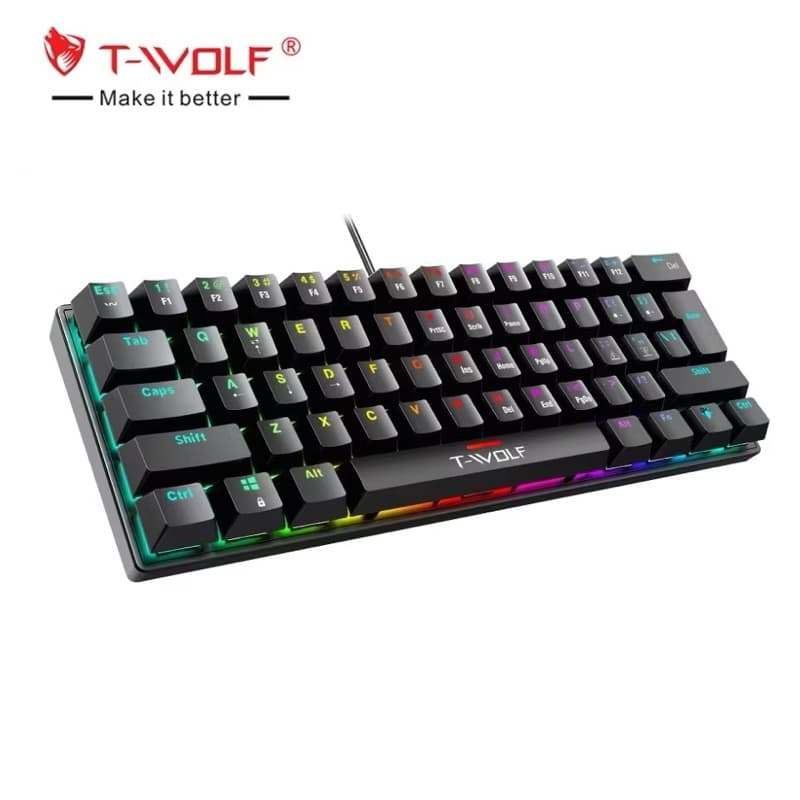 Teclado para Jogos mecânico switch azul com RGB/preto/Branco/Cinza