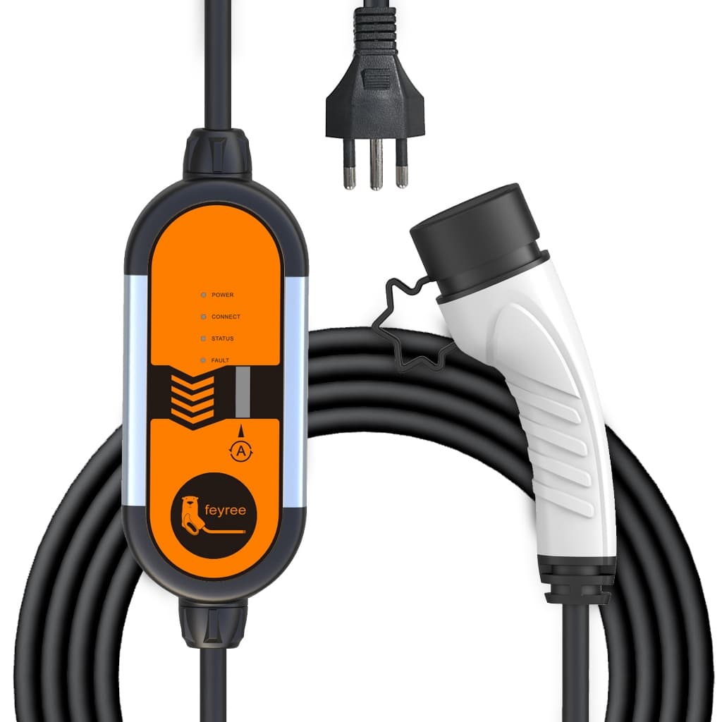 Carregador Portátil para veículos elétricos TYPE2 Cabo IEC62196-2 3,5KW 20/10A Carregador Para Veículos Elétricos