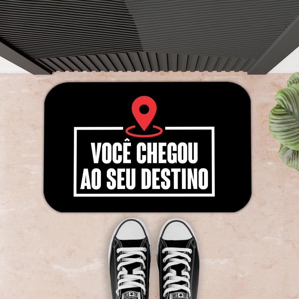 Tapete Decorativo Para Porta, banheiro, sala e entrada, Antiderrapante Emborrachado Engraçado