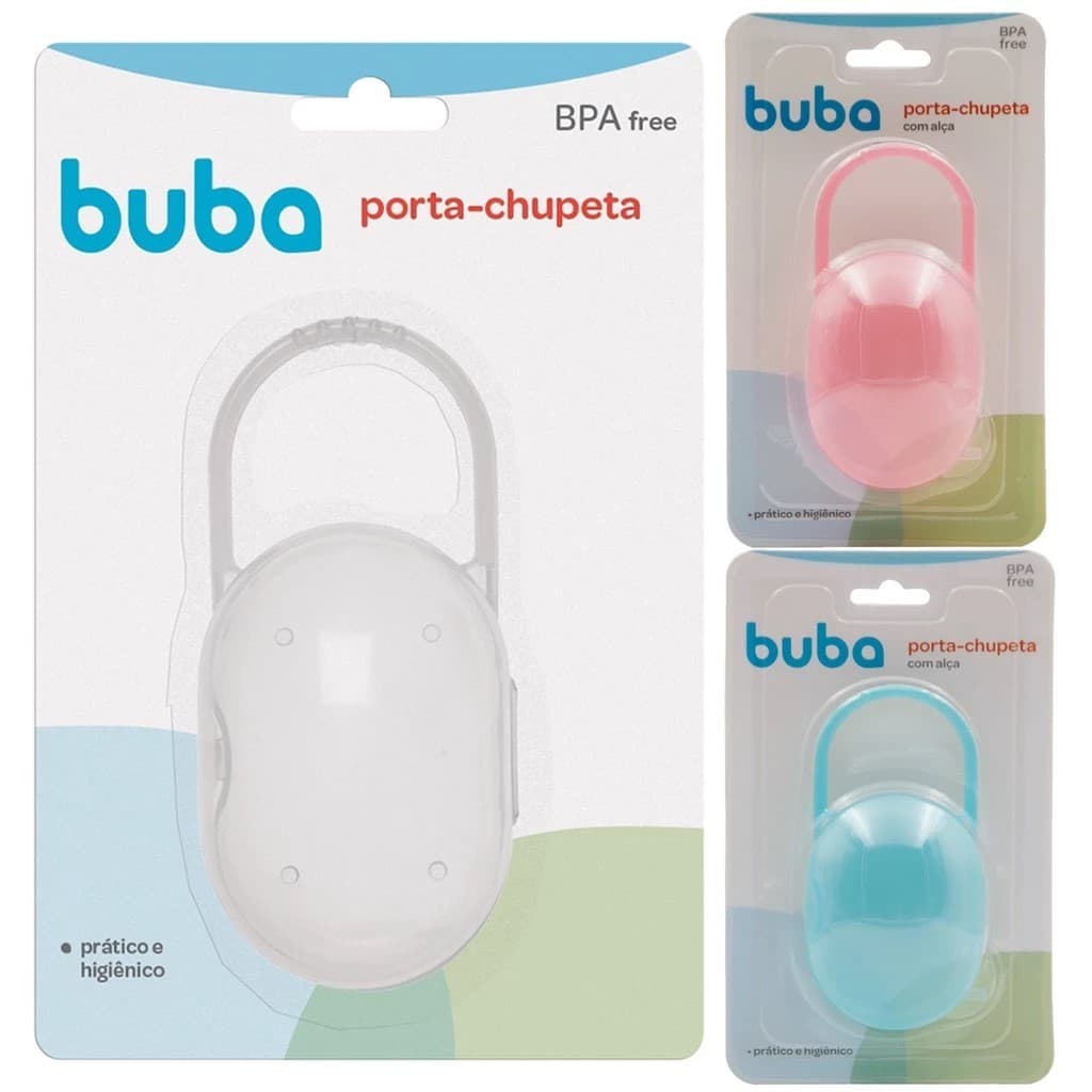 Porta Chupeta E Bico Infantil Buba Bebê Criança Chupetinha Higiene Bebe Escolar Portátil Nenem