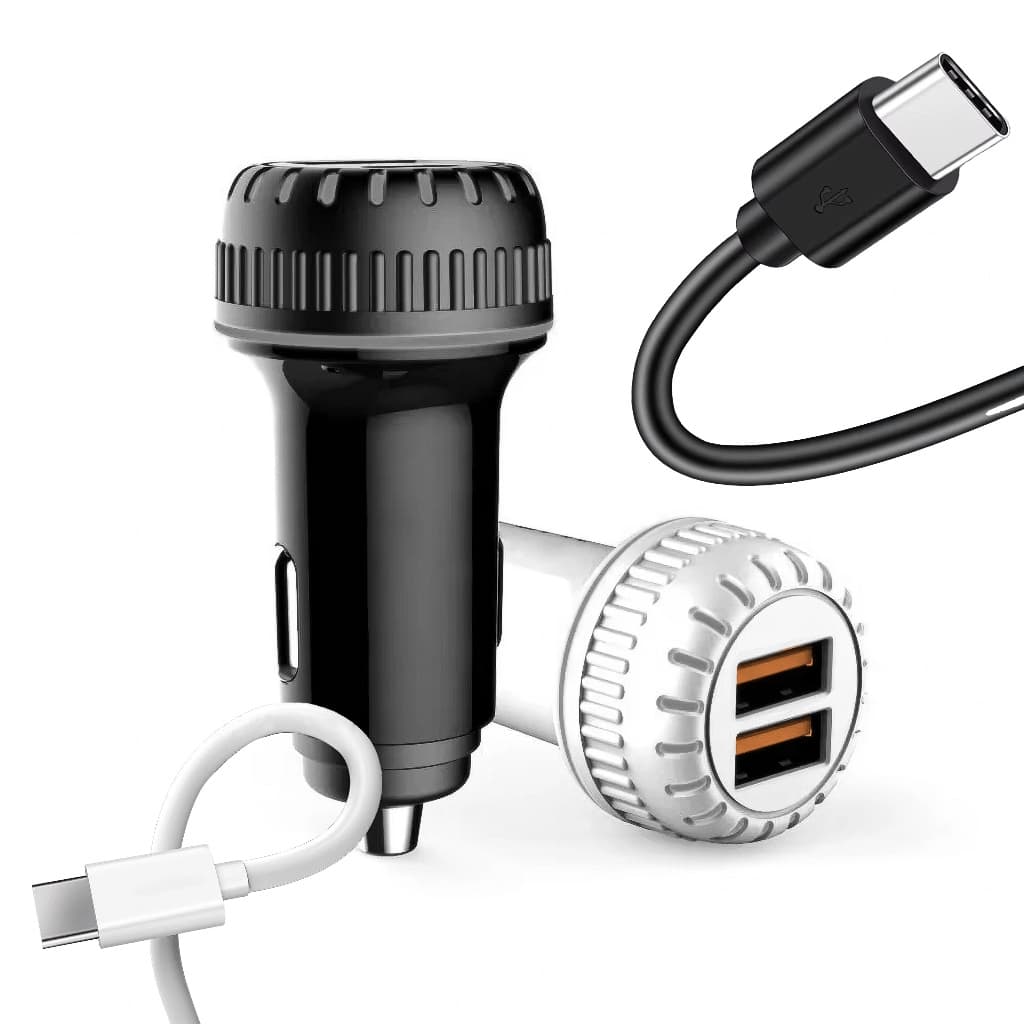 Carregador de Carro Veicular 2USB Type-C - CAR-8325
