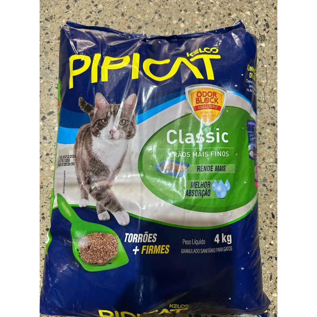 Areia Sanitária Pipicat Classic 4kg