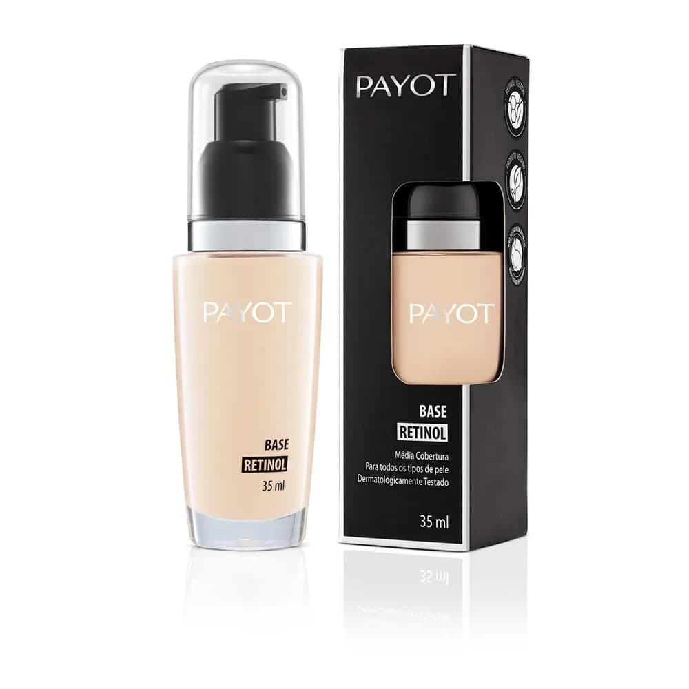 Base Retinol Líquida Vegetal e Cobertura Uniforme - Payot 35ml