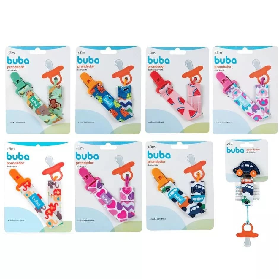 Prendedor de Chupeta Para Bebê Buba | Prendedor de Chupeta Infantil |Compatível Com Toda as Chupetas