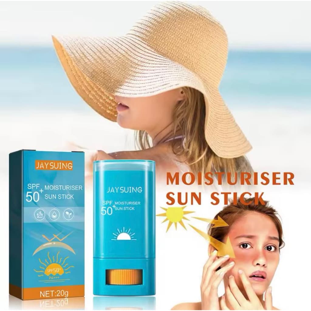 JAYSUING Creme protetor solar em bastão FPS 50+, protetor UV, antioxidante, protetor solar, creme isolante, leve, corean