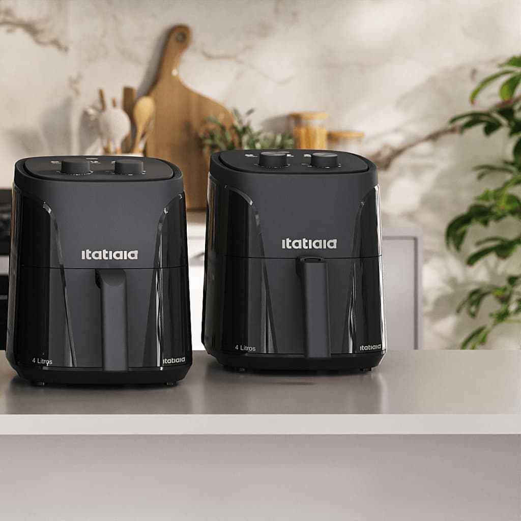 Fritadeira Sem Óleo Itatiaia Air Fryer Preta 4L Antiaderente