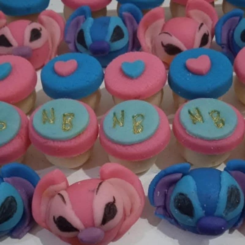Docinho leite em pó. 10 unidades Tema Stitch e Angel. Doce de leite Ninho.