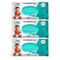 Toalhas Umedecidas Personalidade Baby Plus 50 unidades Eurofral Kit com 3 unidades