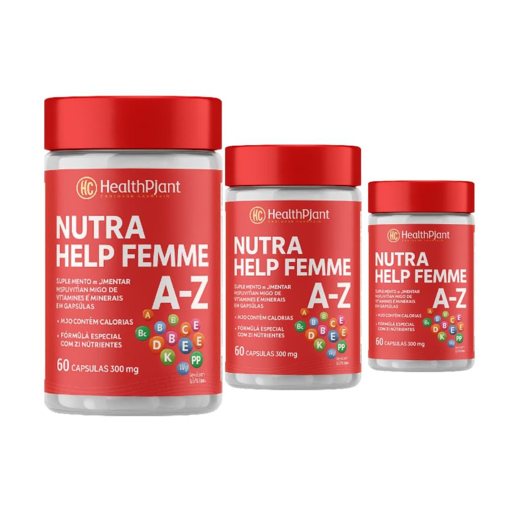 Suplemento Alimentar Polivitamínico de Vitaminas e Minerais em Cápsulas Nutra Help Femme A-Z