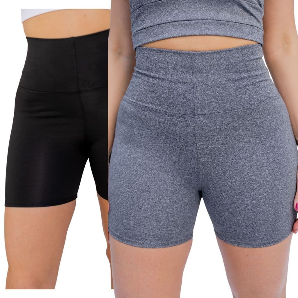 Kit  2 Ou 3 Bermuda Feminina Fitness Suplex Treino Corrida Roupas Esportivas