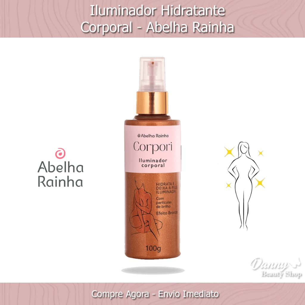 Iluminador Hidratante Desodorante Corporal Corpo 100g - Corpori Abelha Rainha