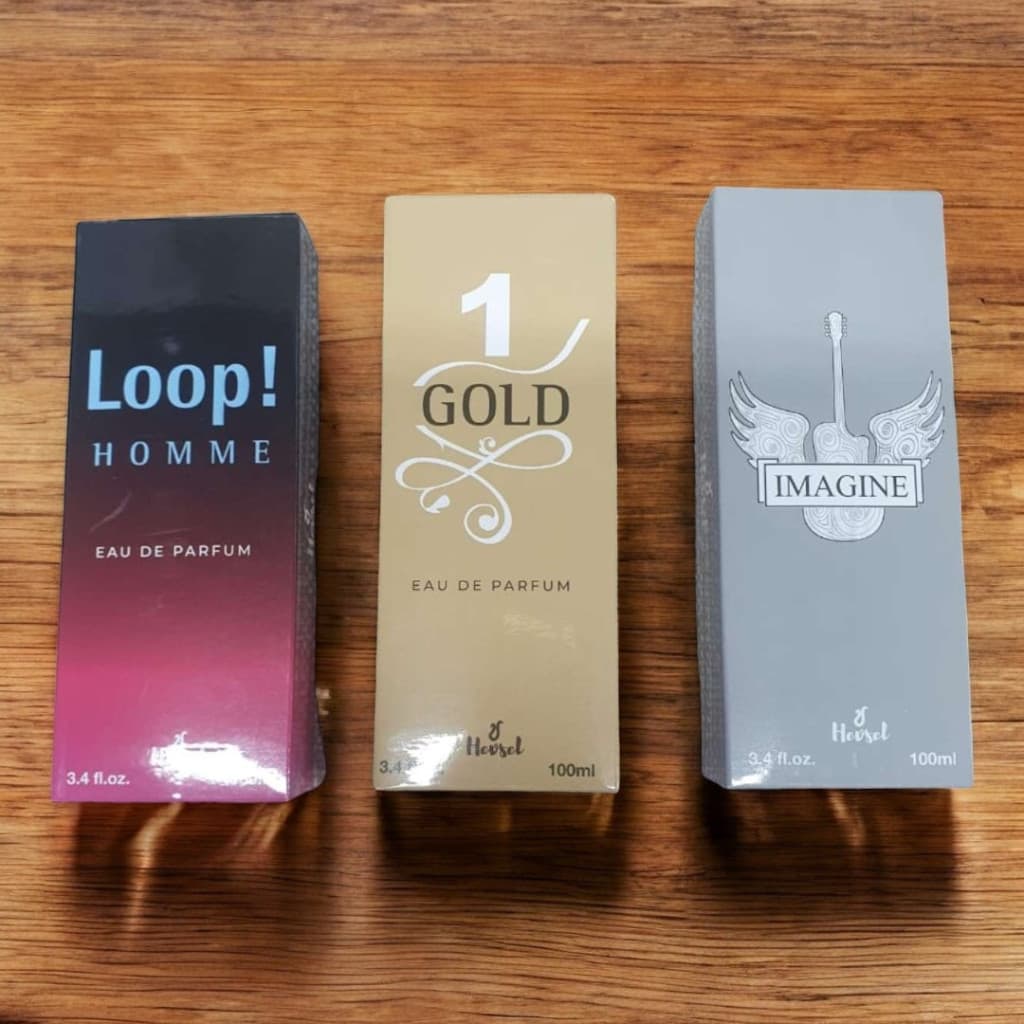 KIT COM 03 PERFUMES MASCULINO COM 100ML, CADA FRAGRÂNCIA SIMILAR AO IMPORTADO