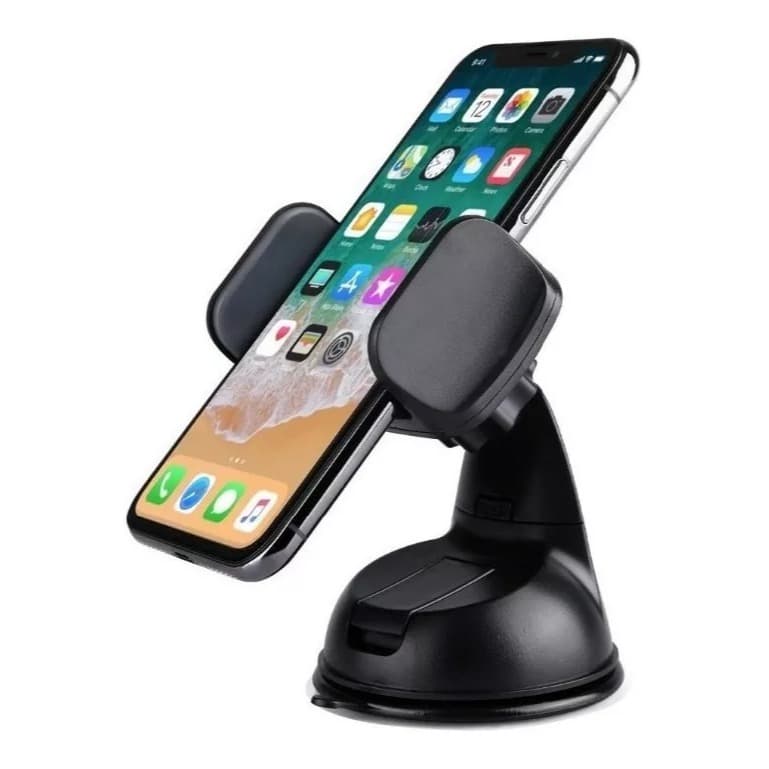 Suporte para Carro para Celular Gruda Painel e Para-brisa Suporte Celular Carro Ventosa Preto S101