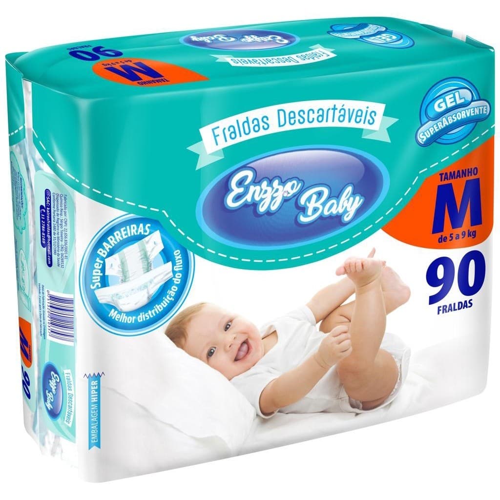Fralda Descartável Infantil Baby Felt Plus Direto da Fábrica Revenda Barato Tamanho Médio com 90 Unidades