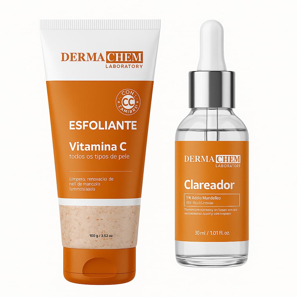 Kit Skincare Vitamina C: Limpeza e Tratamento para Manchas na Pele