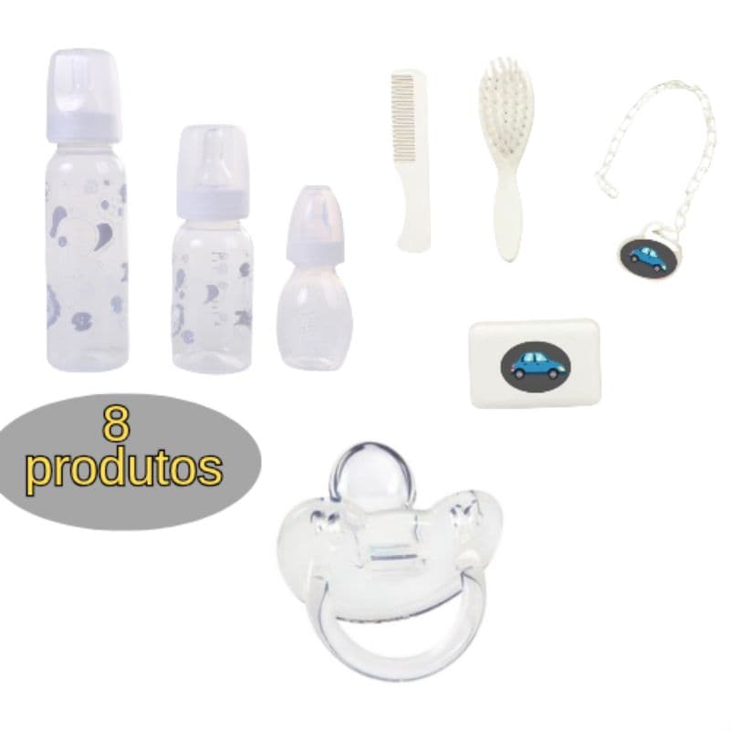 Kit Neutro Com 3 Mamadeiras E Itens Para O Seu Bebê