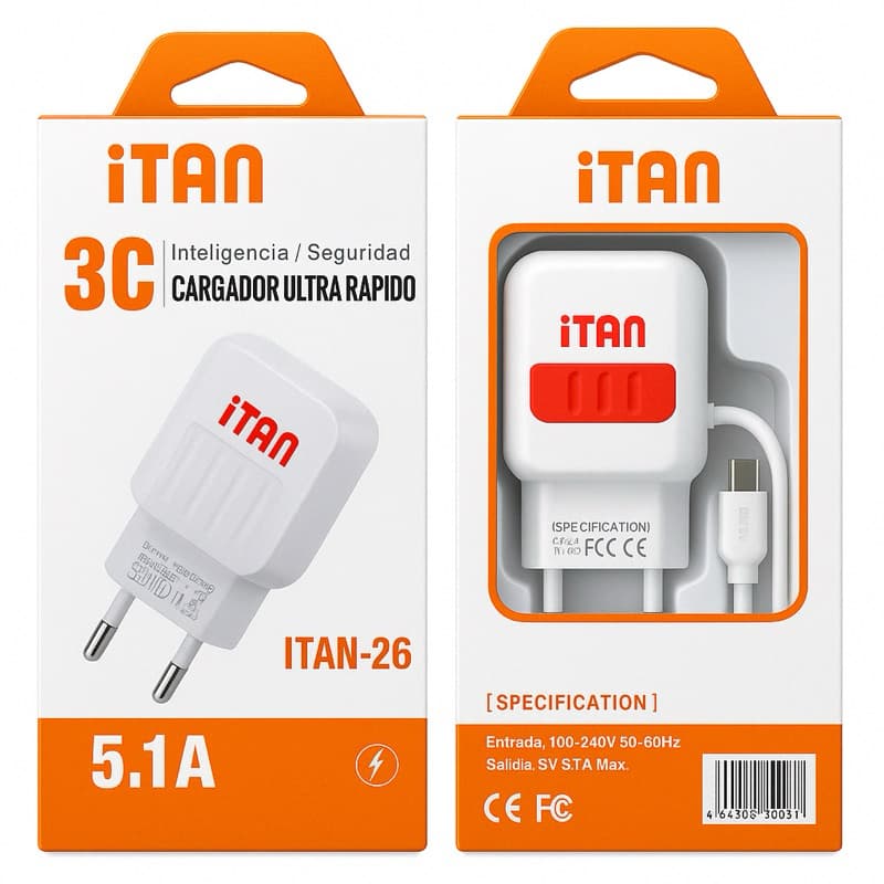 Carregador de Celular Ultra Rápido 5.1A Micro USB V8 com 2 Entradas USB – Portátil para Android