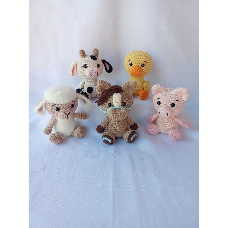 casa e Decoração kit mini fazendinha amigurumi croche