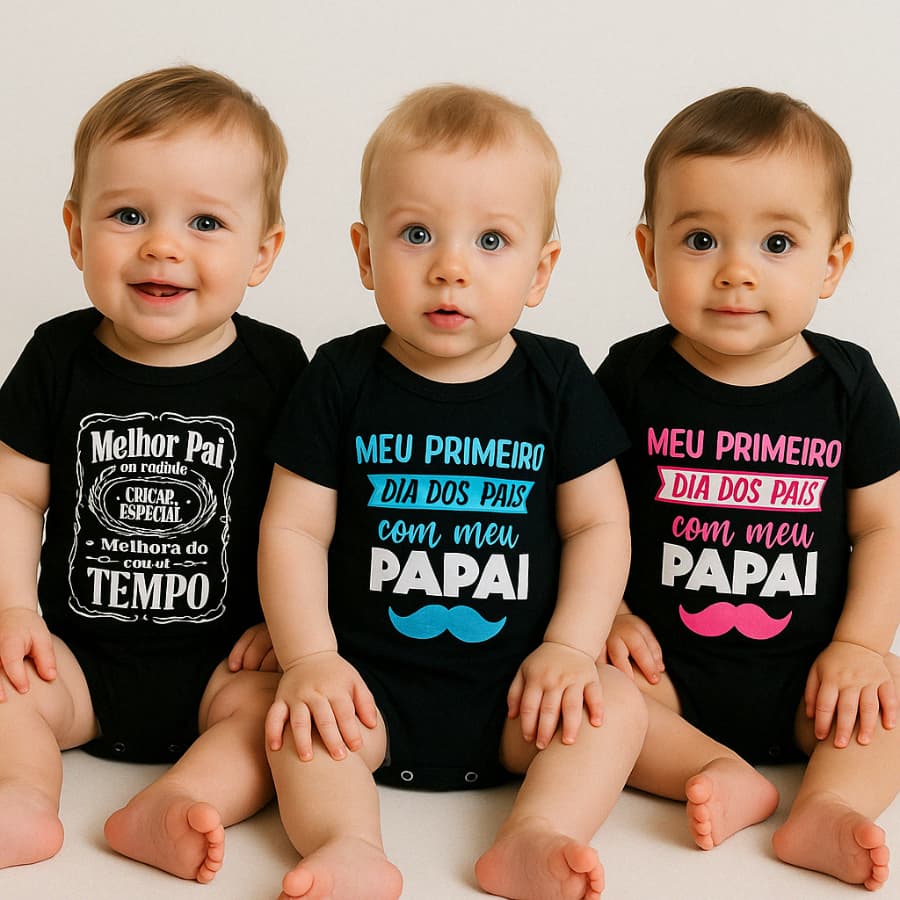 Body Bebê Dia dos Pais Menino Menina 100% Algodão Papai