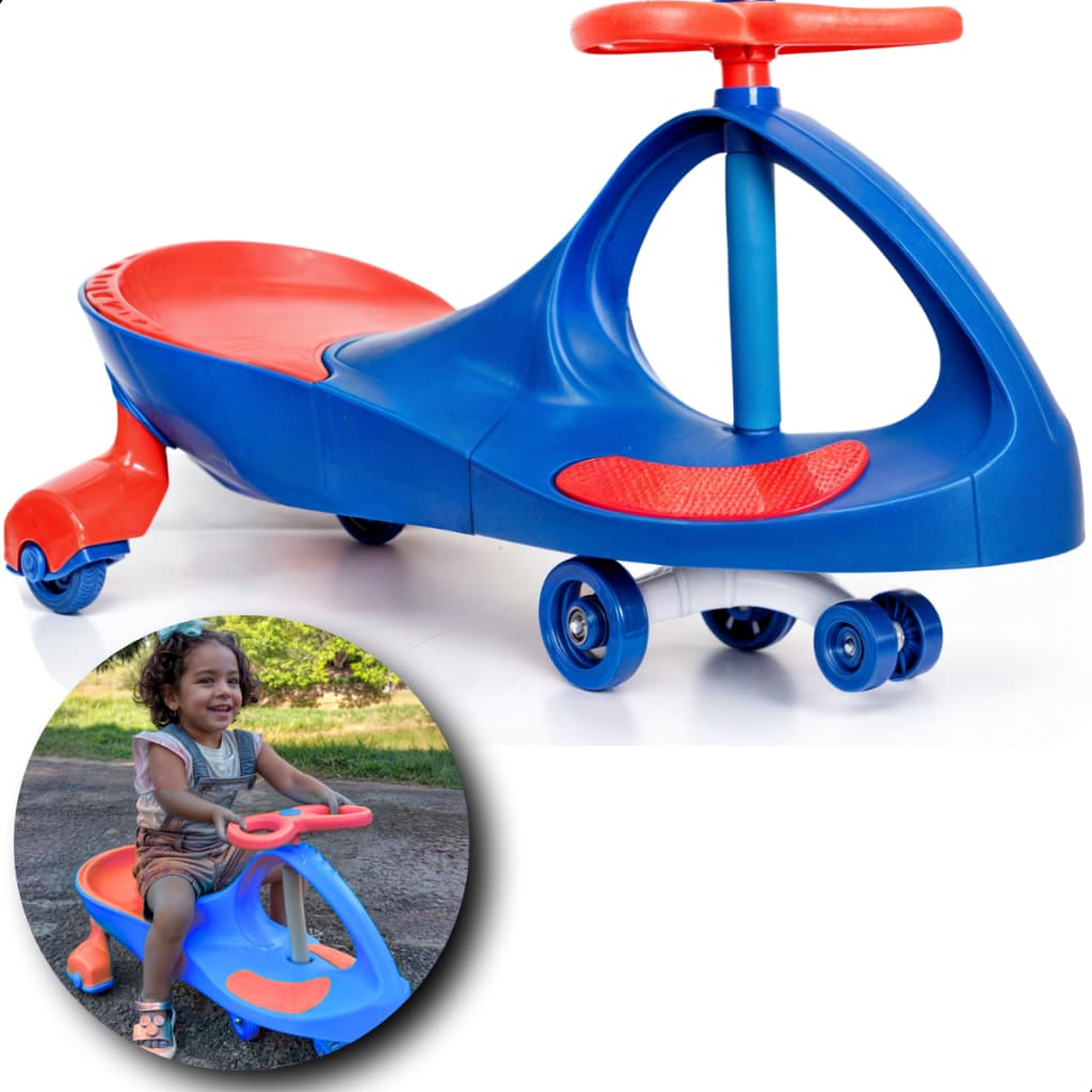 Carrinho Rolimã Super Car Passeio Infantil Com Led Suporta 100kg Que Gira 360° Menino Menina Andador