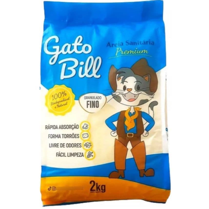 Areia Sanitária Gato Bill 2 kg