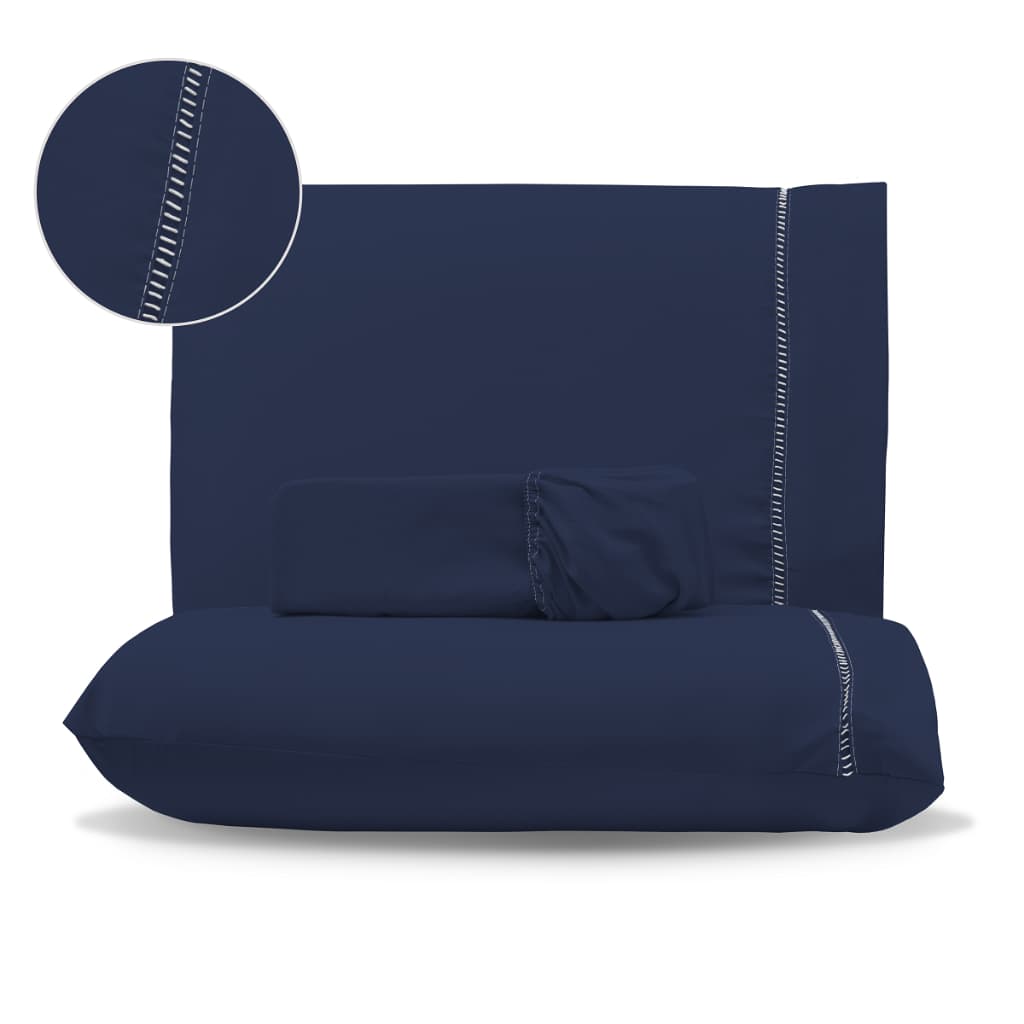 Jogo de Lençol Cama Solteiro Casal Queen King Box 3 Pçs Ponto Palito - Promo de Lançamento