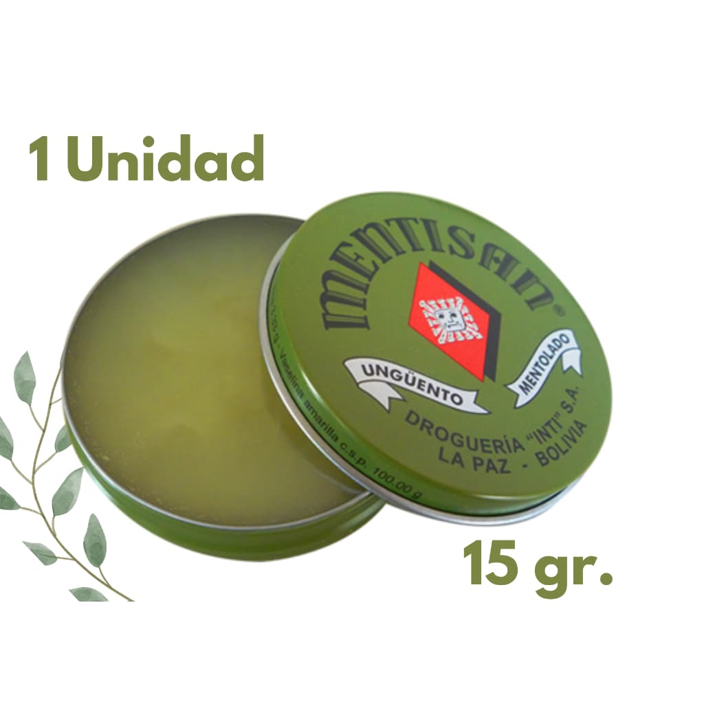 MENTISAN UNGÜENTO 15gr  POMADA BOLIVIANA forte  PEQUENA KIT 1,2,3