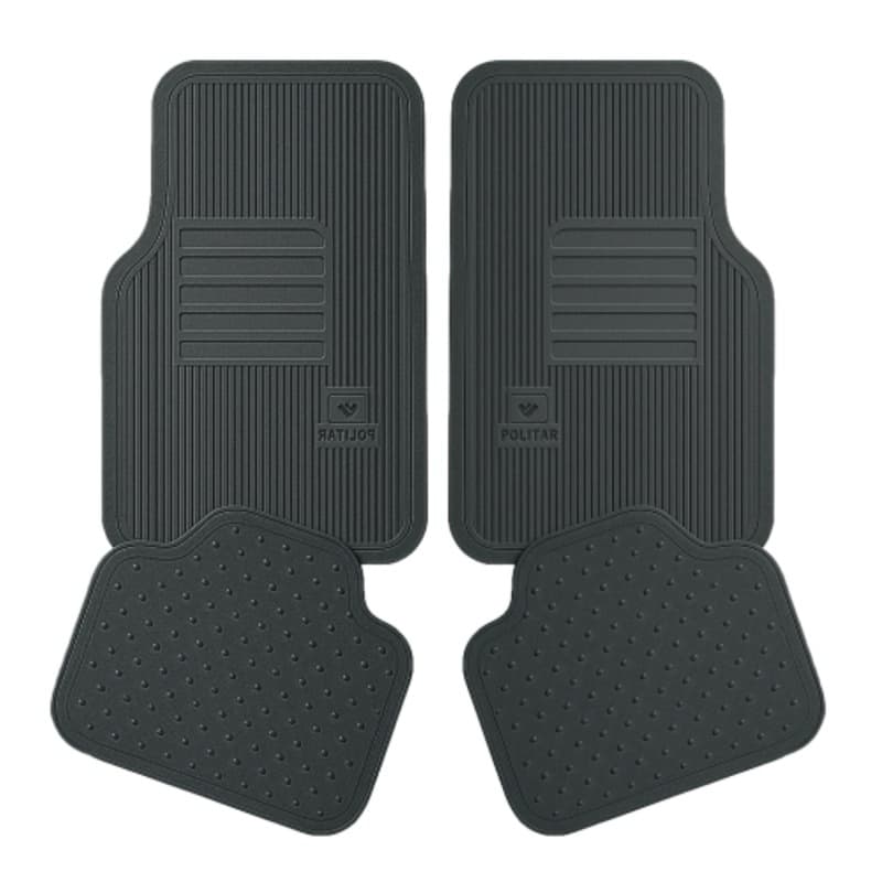 4 Tapetes Automotivo Universal Borracha Preta