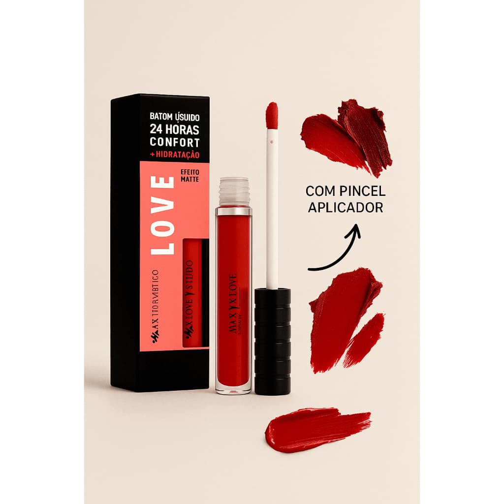 Batom Liquido Matte Max Love 30 horas alta fixação