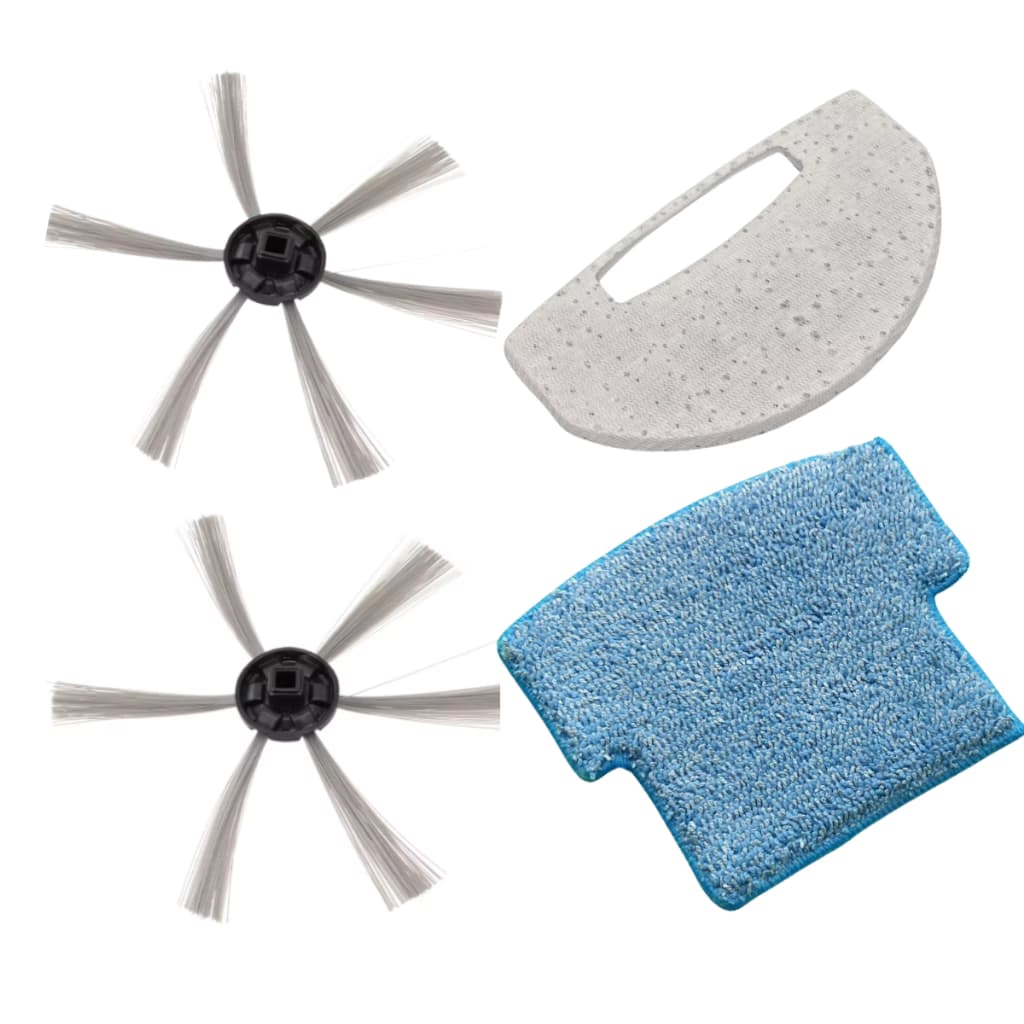 KIT 2 Escovas 1 Filtro e 1 Pano Mop Para Robô Aspirador Wap W90 W95 W96 W100