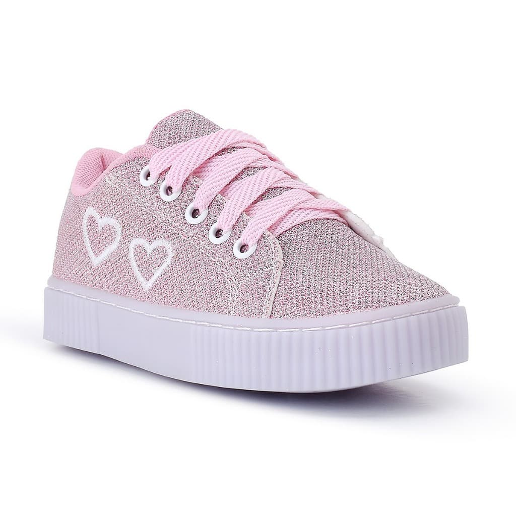 Tênis Infantil com Luzinha e Personagens - Rosa, Confortável e Leve